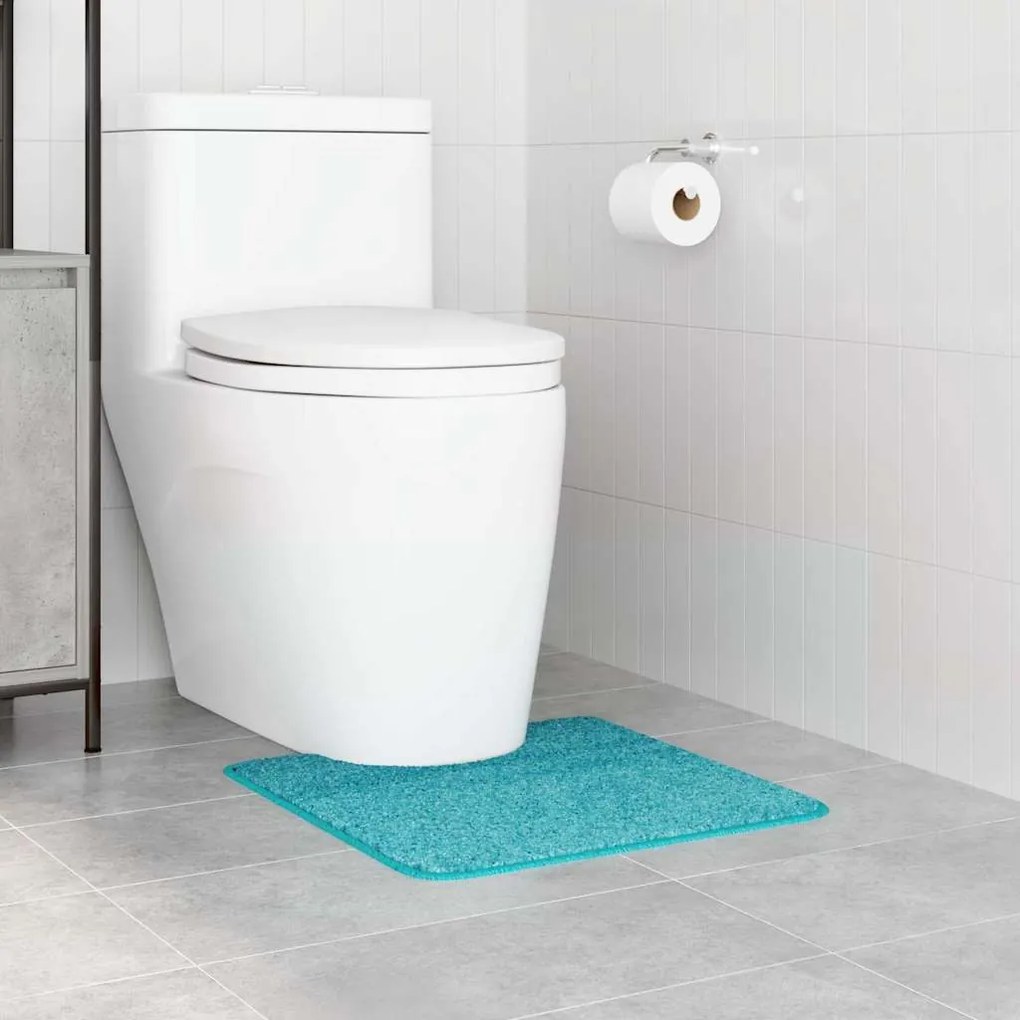 Tapete de Banho U-Shaped Turquesa 50x50 cm Polipropileno Antiderrapant