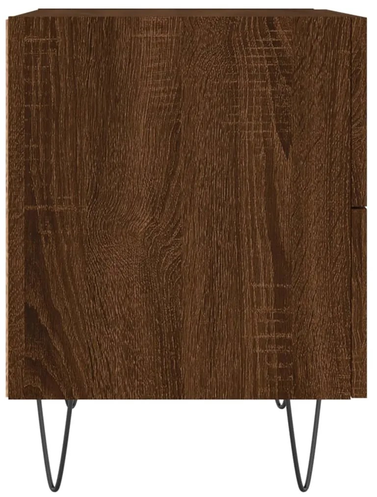 Mesa cabeceira 40x35x47,5cm derivados madeira carvalho castanho