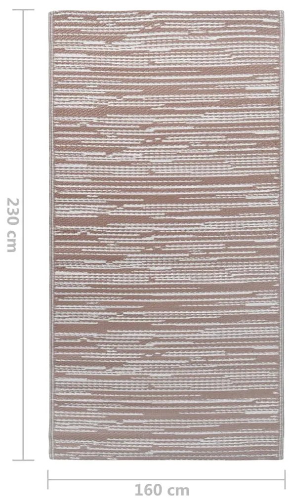 Tapete de exterior 160x230 cm ARAKIL PP castanho