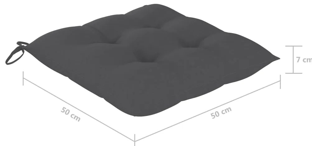 Cadeiras de jardim c/ almofadões 8 pcs acácia maciça cinzento