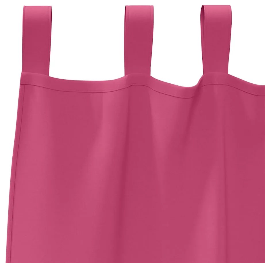Cortinas 2 pcs Rosa Brilhante 245 x 140 cm Poliéster