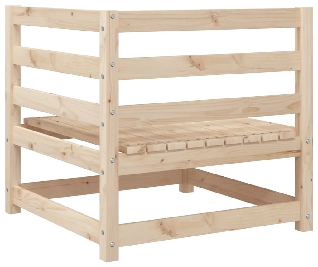 7 pcs conjunto de sofás para jardim madeira de pinho maciça
