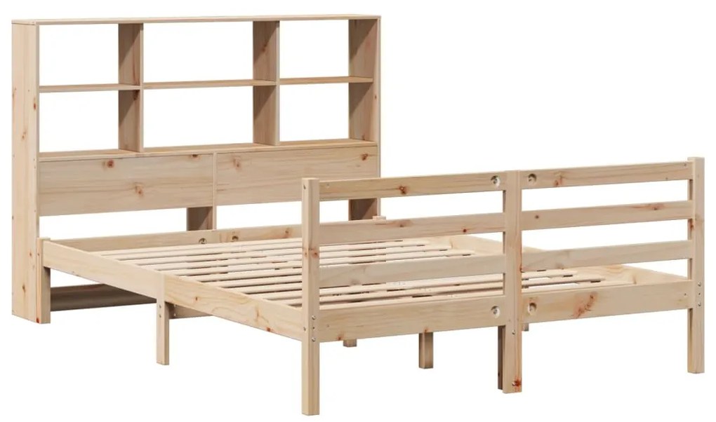 Cama com estante sem colchão 120x200 cm pinho maciço
