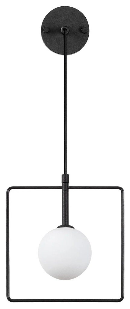 Aplique de Parede Geometri – Preto/Branco – 22 x 15 cm