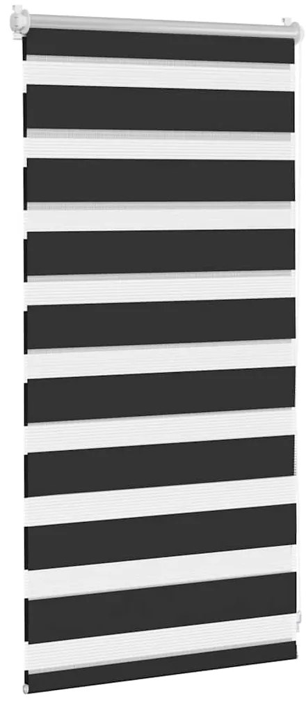 Estore de rolo 40 x 100 cm, linhas de zebra / Preto