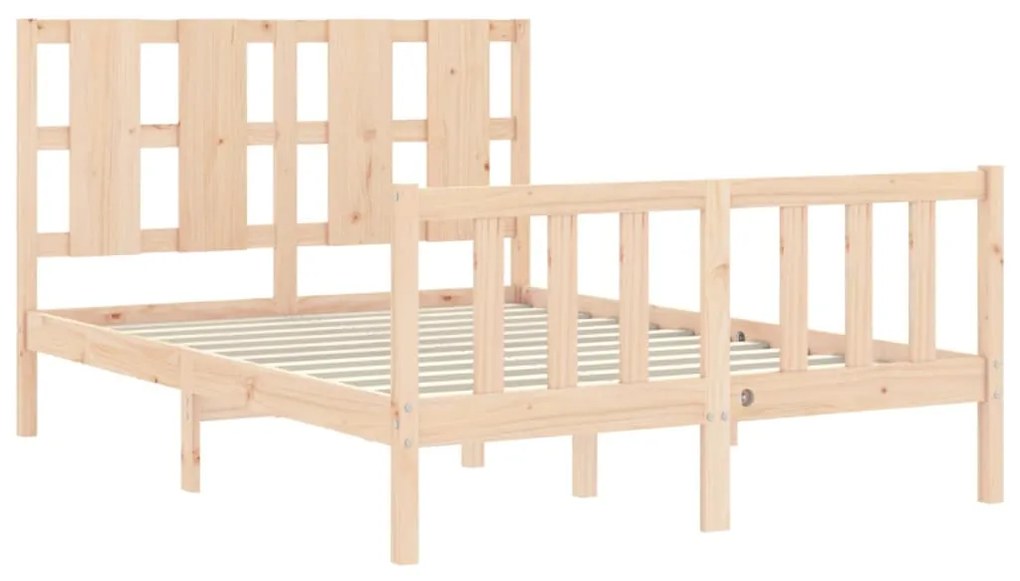 Cama sem colchão 140x200 cm madeira de pinho maciça