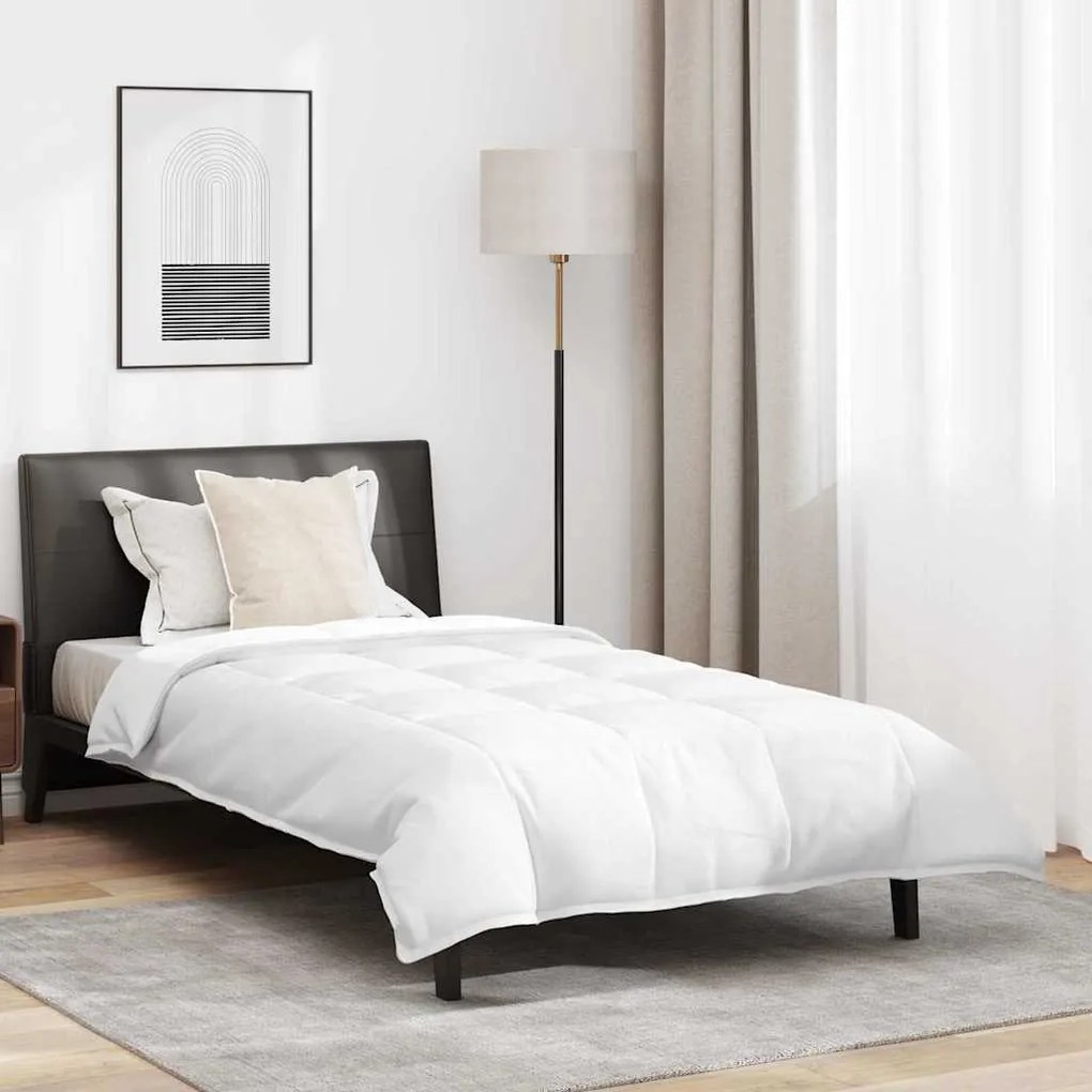 vidaXL Edredão com travesseiro 2 pcs Branco 155 x 220 cm Penugem