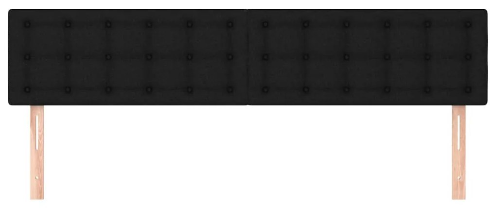 Cabeceira de cama 2 pcs tecido 80x5x78/88 cm preto