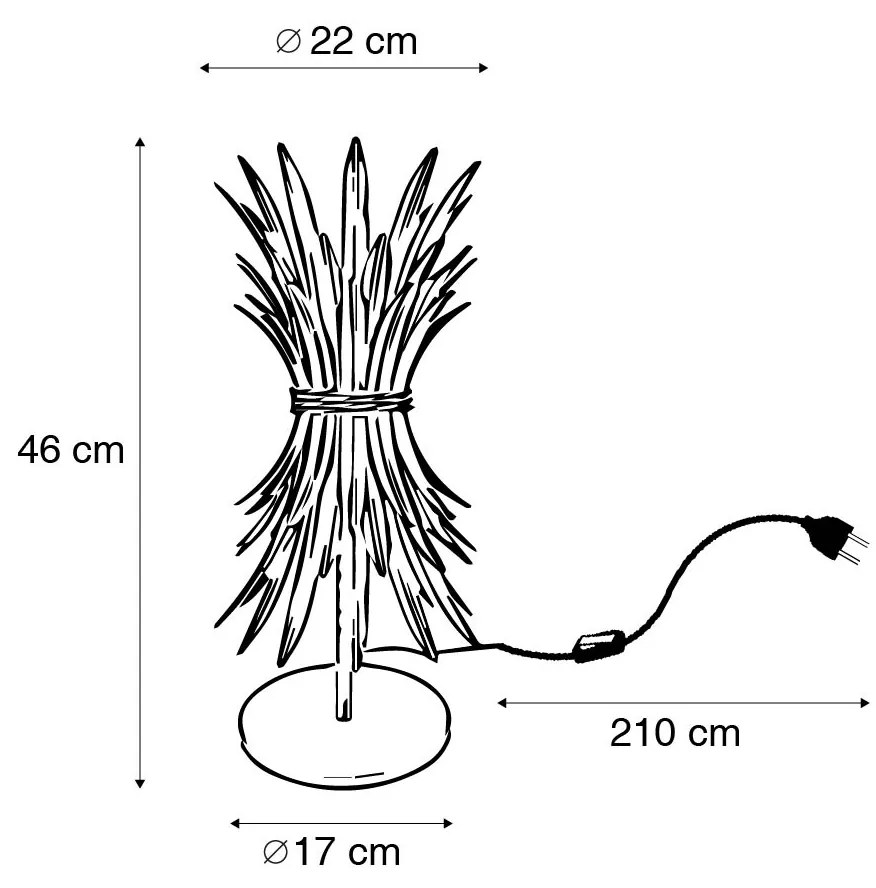 Candeeiro de mesa Art Deco dourado - Wesley