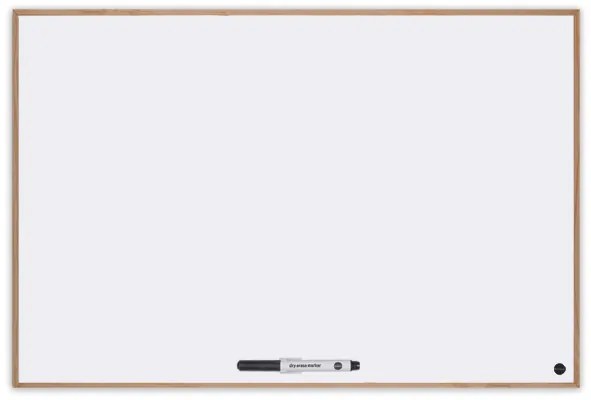 Quadro Branco de Limpeza a Seco 28,5x38,5cm com Moldura em Madeira – Bi-Office New Basic