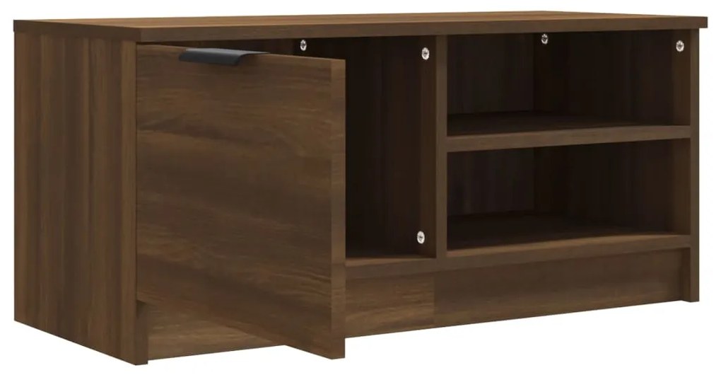 Móvel p/ TV 80x35x36,5cm madeira proc. cor carvalho castanho