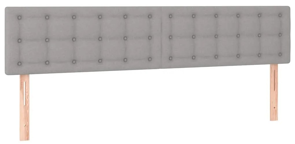 Cama boxspring com colchão 120x190 cm tecido cinzento-claro