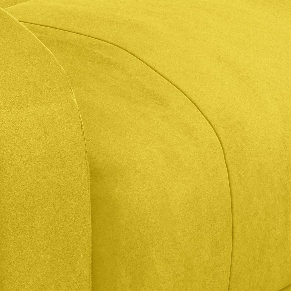 Poltrona reclinável veludo amarelo