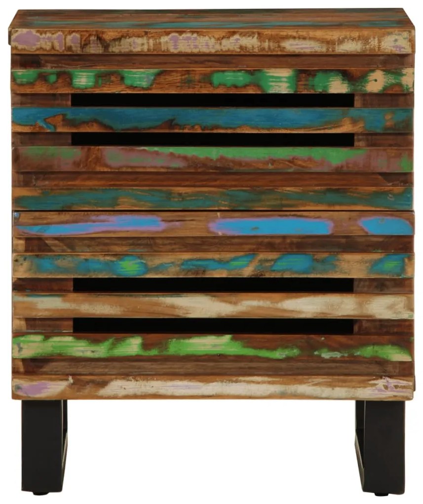Mesas de cabeceira 2 pcs 40x34x46 cm madeira recuperada maciça