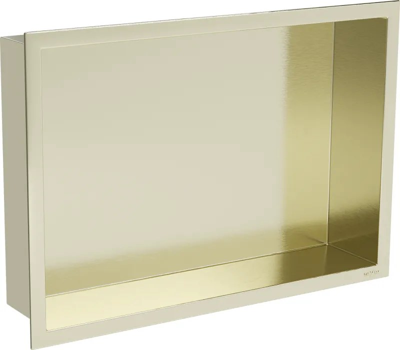 Mexen X-Wall-R prateleira embutida com flange 45 x 30 cm, dourado escovado - 1950453010