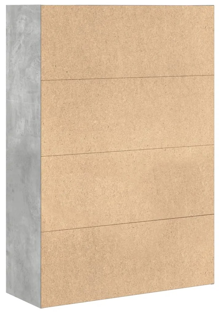 Estante 80x30x114 cm derivados de madeira cinzento cimento