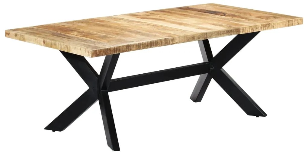 Mesa de jantar 200x100x75 cm madeira de mangueira maciça