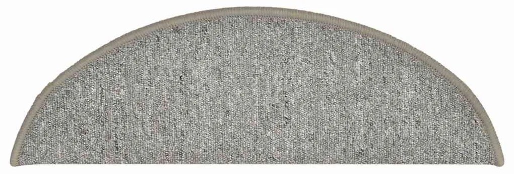 Tapetes de escada 30 pcs 56x17x3 cm cinzento-claro