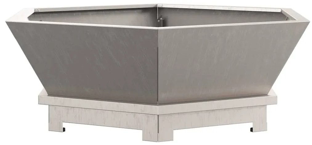 Fogueira Hexagonal vidaXL 75x75x28 cm em Aço Envelhecido