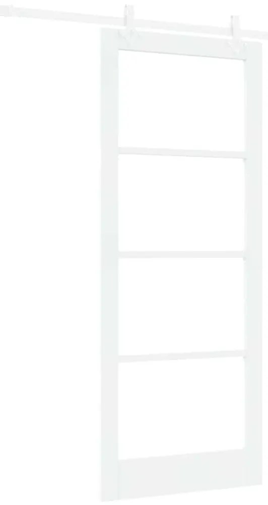 Conjunto de Porta Deslizante vidaXL com Hardware Branco 86x211 cm Made