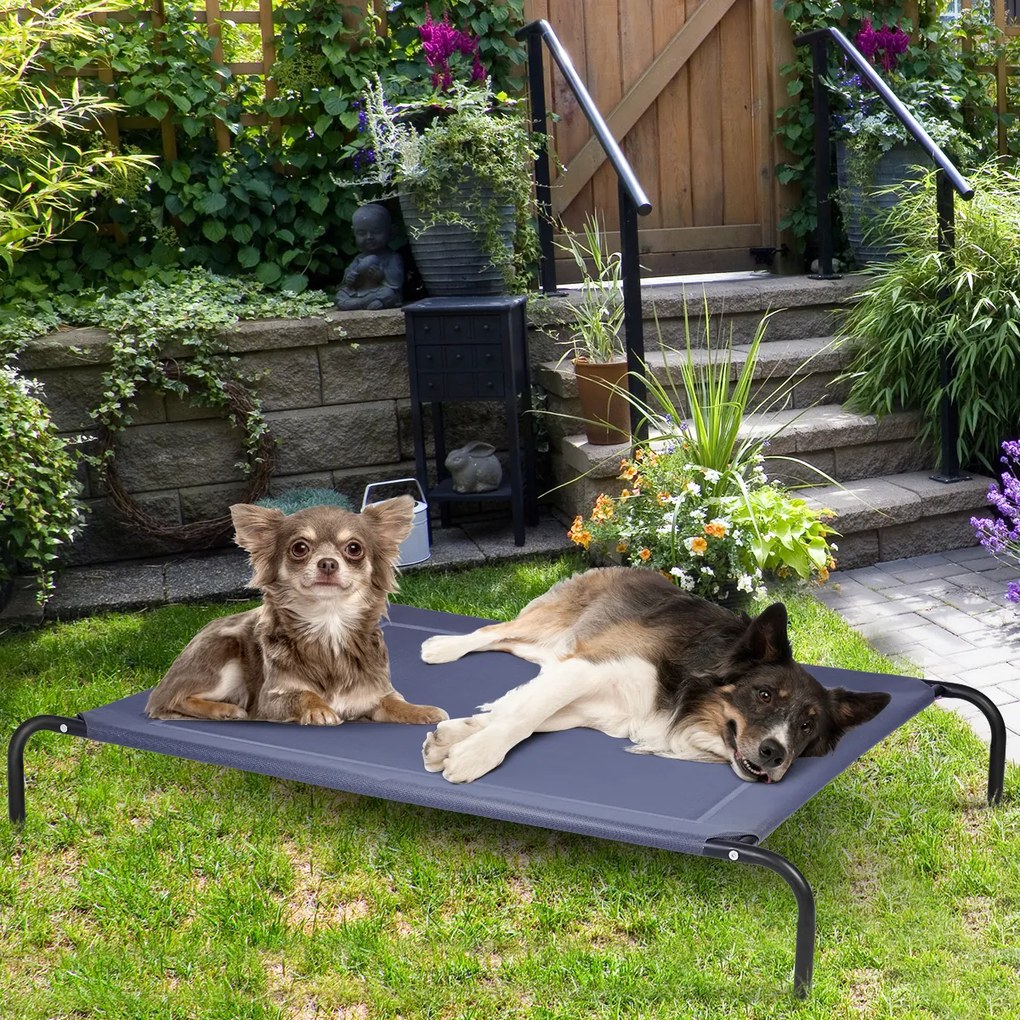 Cama elevada para animais de estimação para exterior Jardim Terraço Dormir 130 x 90 x 20 cm