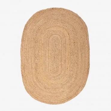 Alfombra Oval 100x140 Cm Em Juta Tempo Yute - Sklum