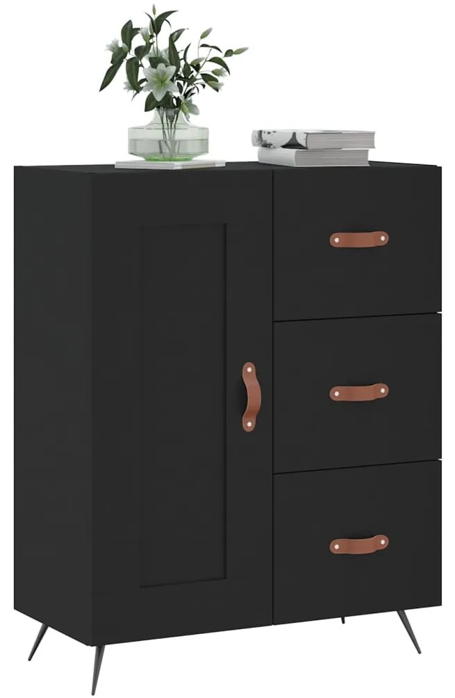 Aparador 69,5x34x90 cm derivados de madeira preto