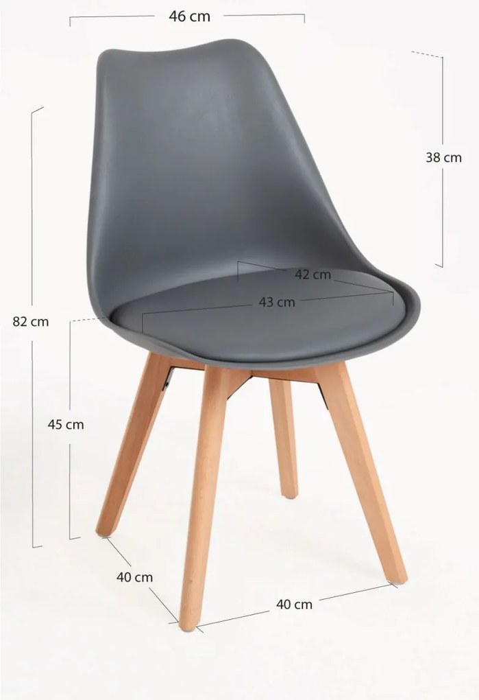 Cadeira Synk Basic - Cinza escuro