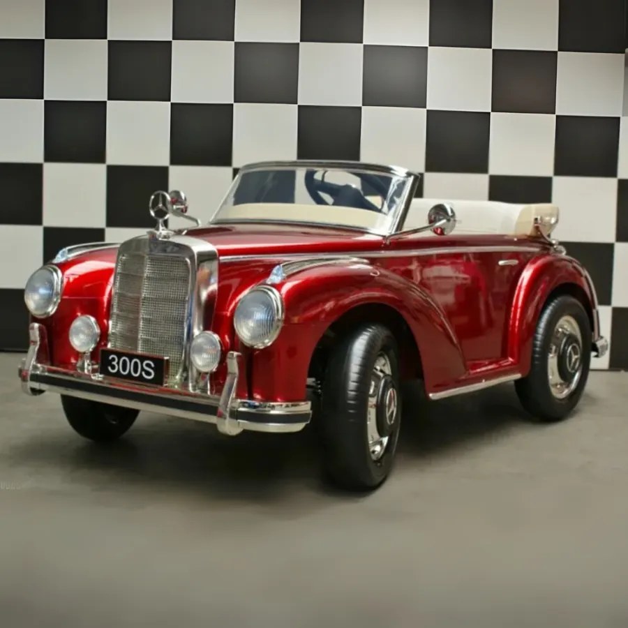 MERCEDES 300S CARRO INFANTIL BATERIA 12 VOLTS VERMELHO METALIZADO