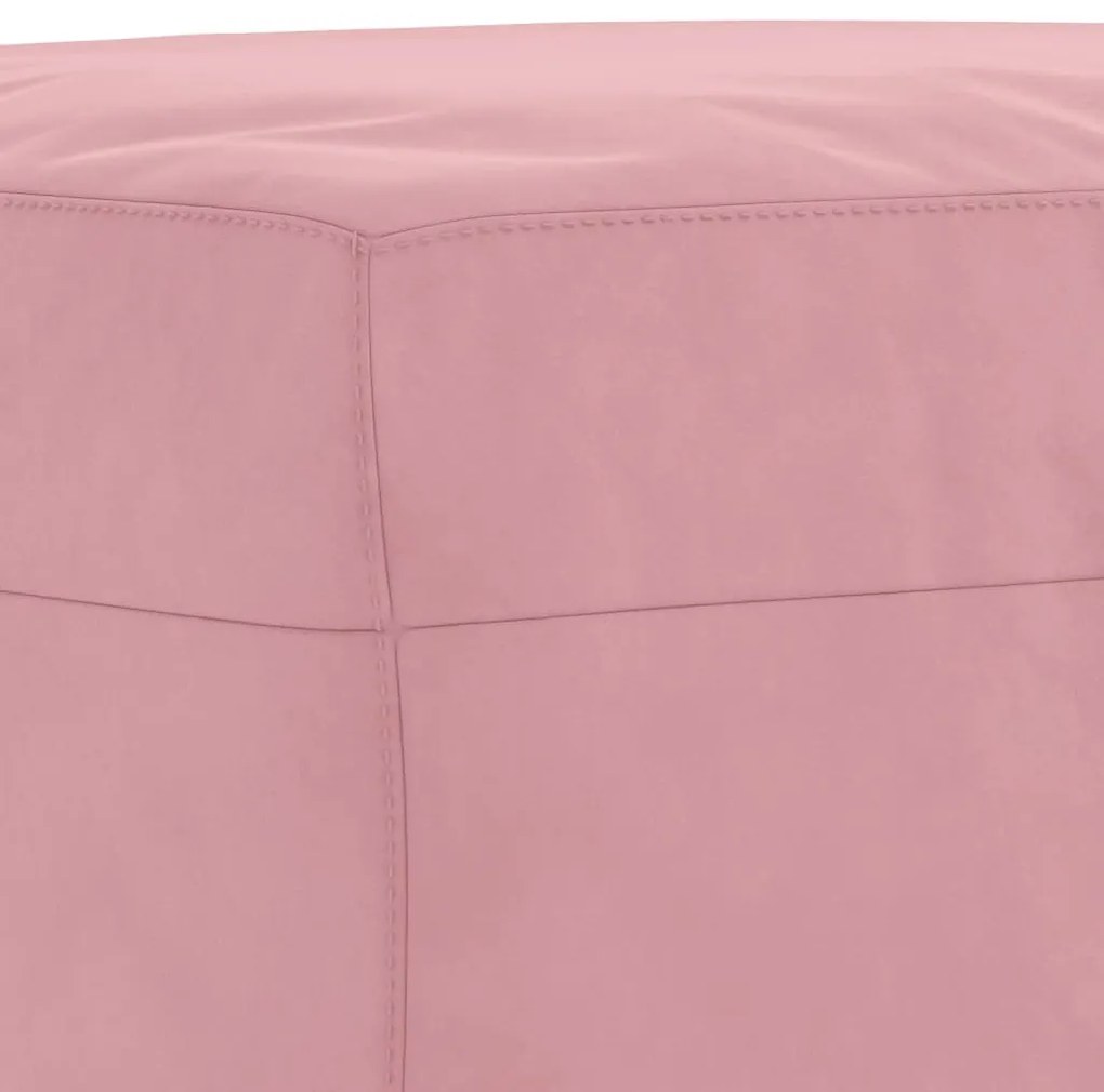 4 pcs conjunto de sofás veludo rosa