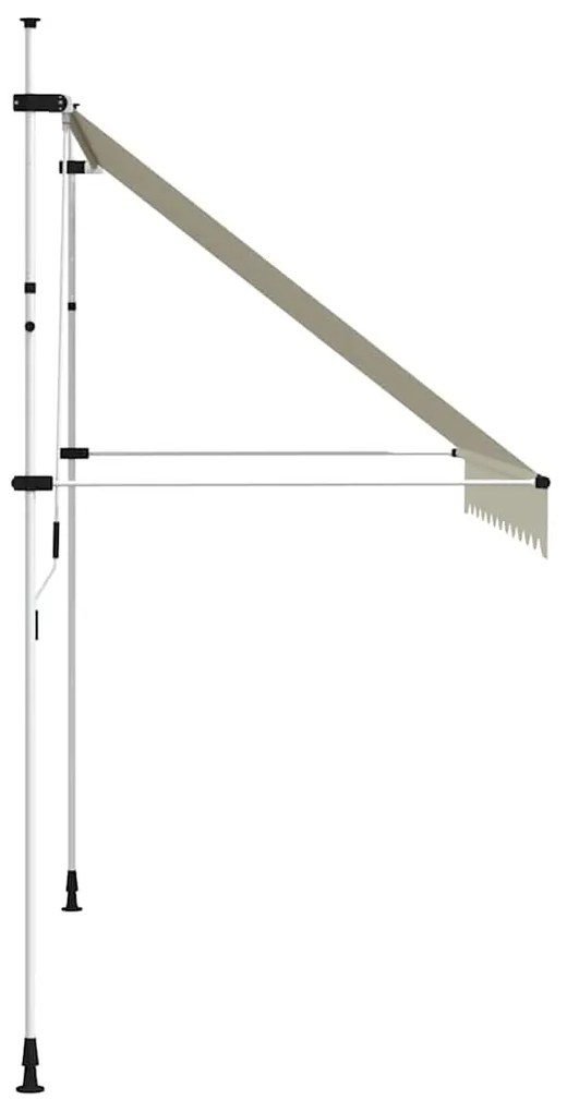 Toldo retrátil manual 300 cm creme