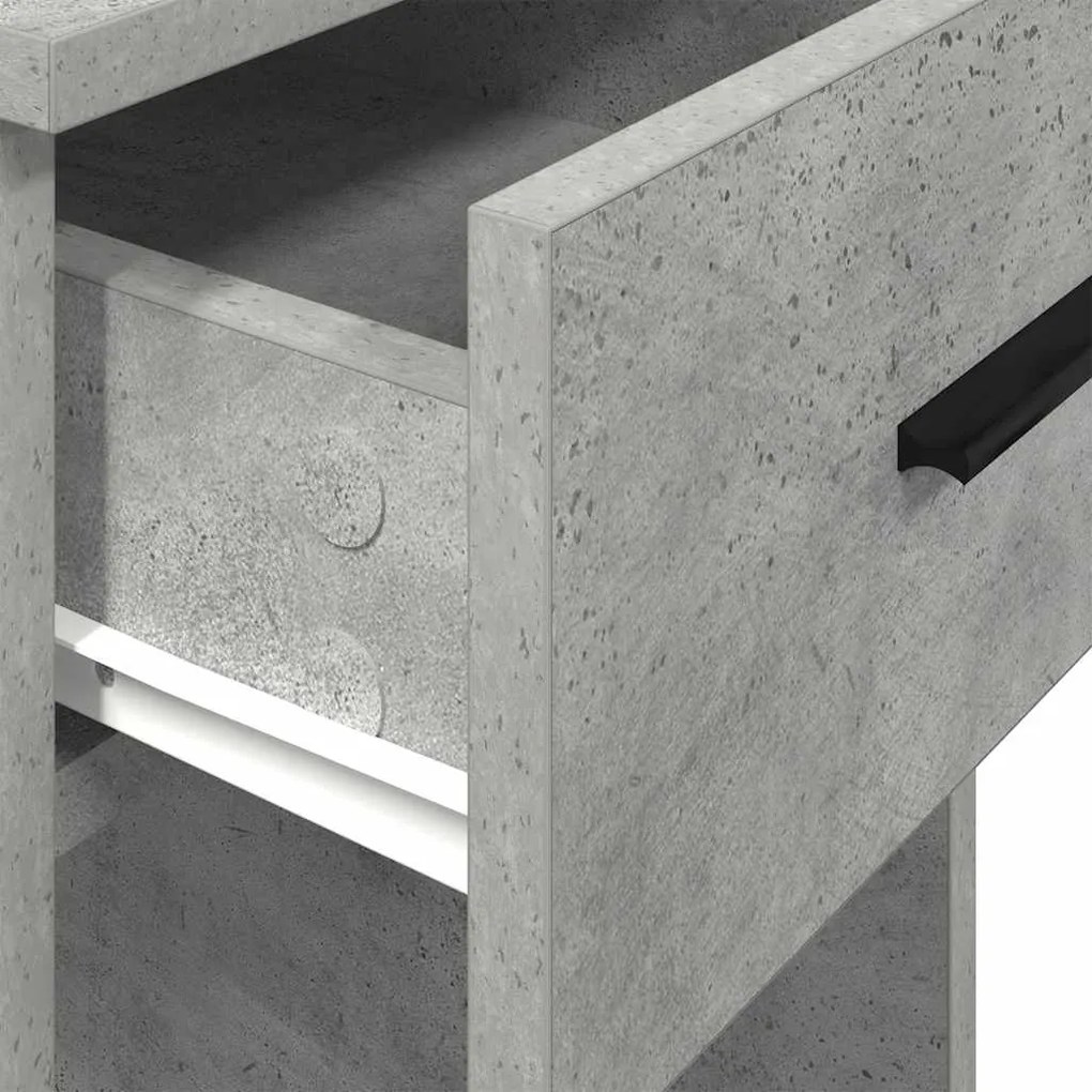 Suporte torre computador com gaveta 35x45x77cm cinzento cimento