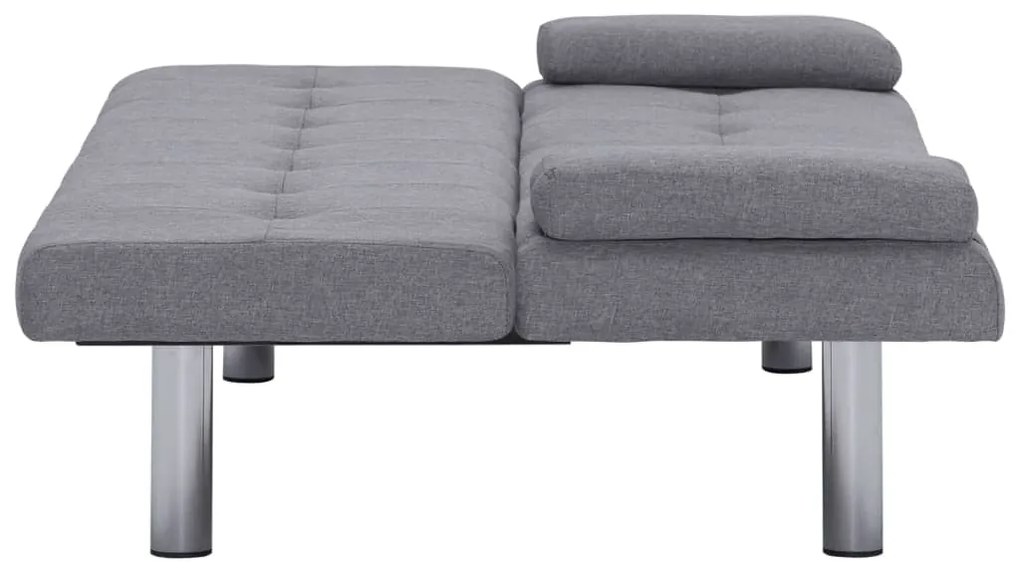 Sofá Cama Vivian - Cor Cinzento Claro - Em Tecido, Estrutura em Madeir