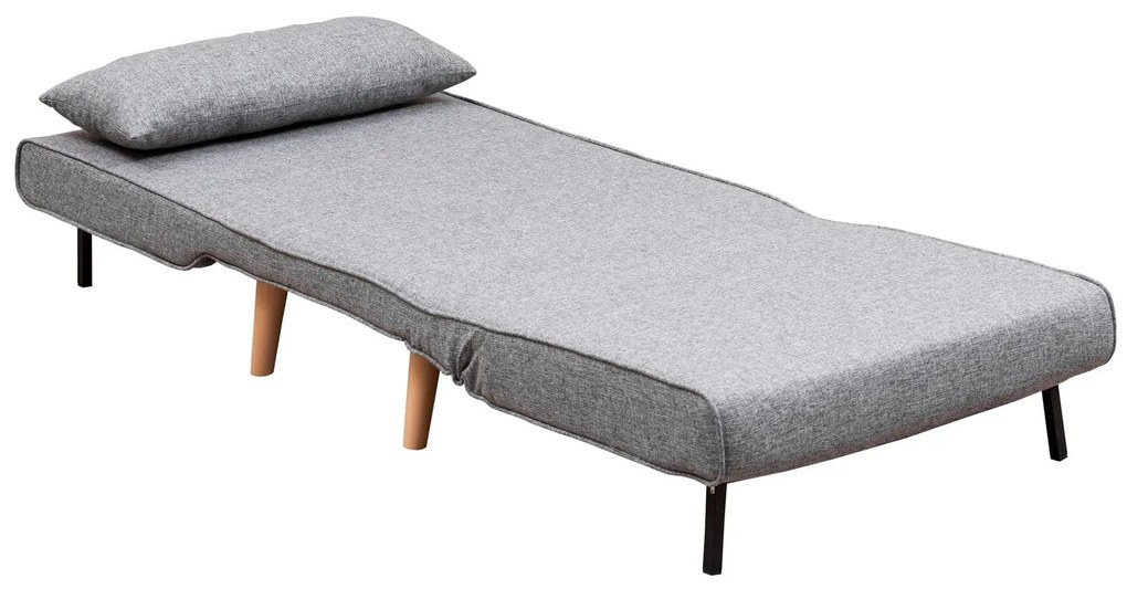 Sofá-Cama Folde – Cinzento Claro – 180 x 80 cm