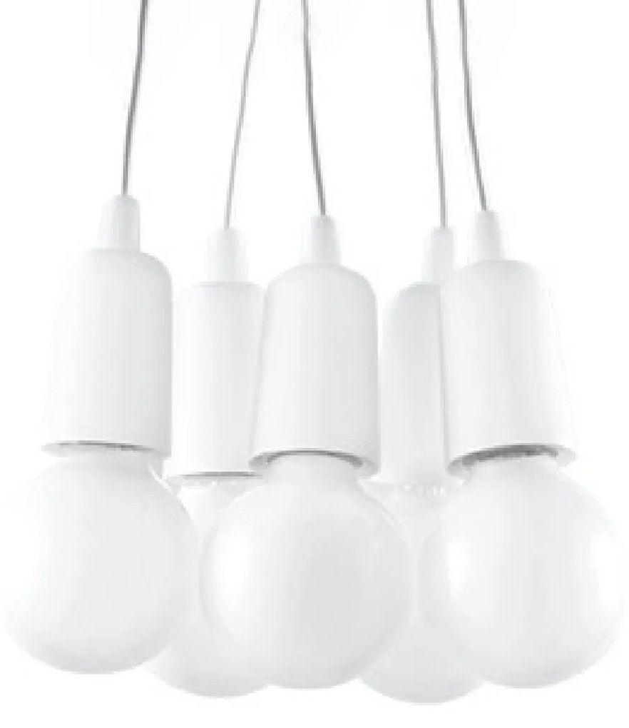 Candeeiro de Teto Suspenso DIEGO 5 Lampâdas Branco