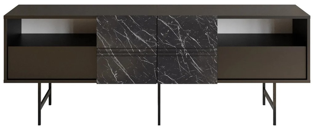 Móvel TV Derin – Preto Mármore – 180 cm x 64,7 cm x 37,1 cm