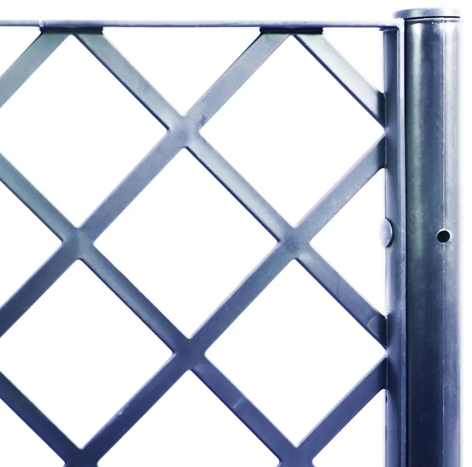 Vaso/floreira de jardim c/ treliça 40x40x142 cm PP cinzento azul