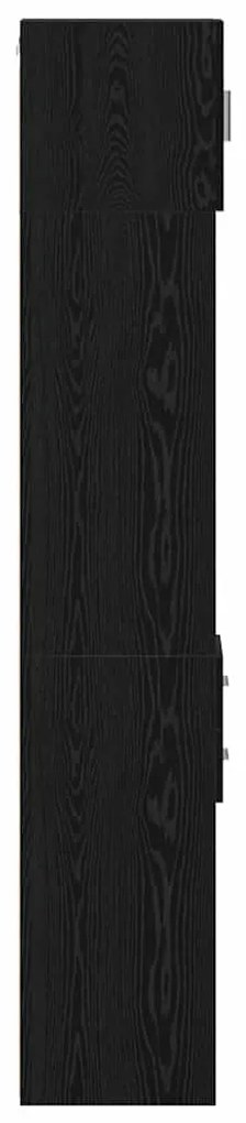 Armário de Armazenamento Slim vidaXL Carvalho Preto 30x42.5x225 cm Mad