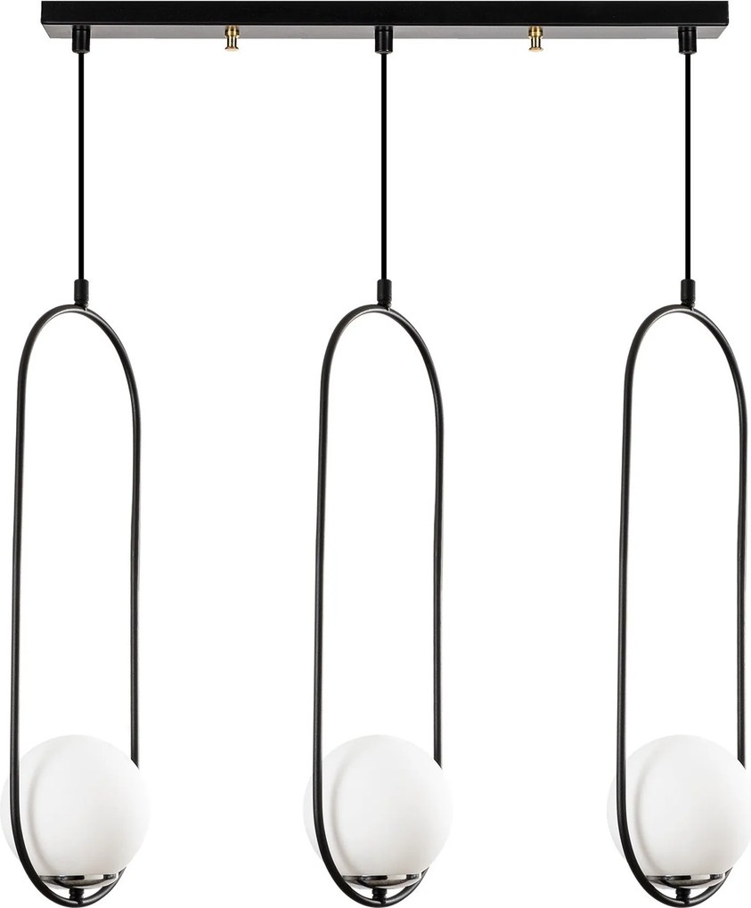 Candeeiro Chandelier Mudoni – Preto – 70 x 15 cm