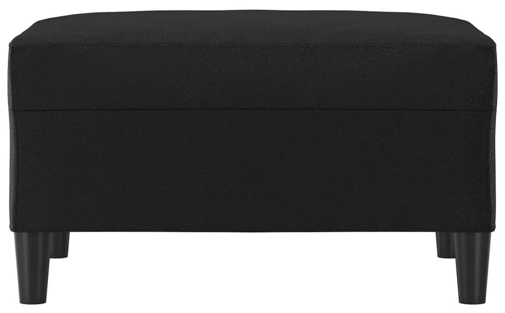 Apoio de pés 70x55x41 cm couro artificial preto