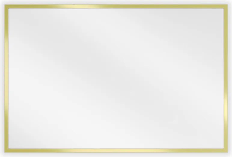 Mexen Loft espelho de casa de banho retangular 60 x 40 cm, moldura dourada - 9852-060-040-000-50