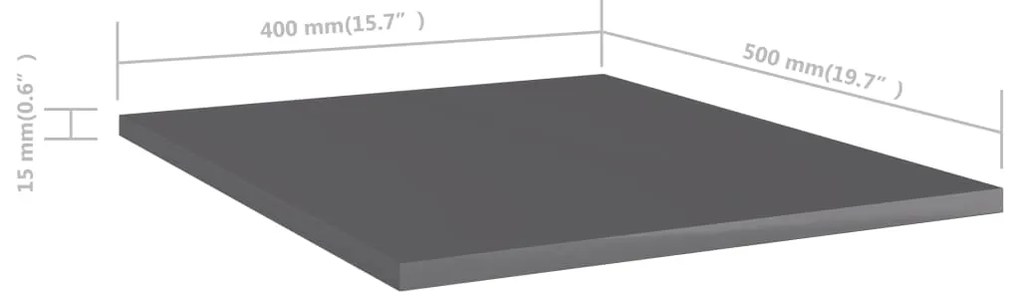 Prateleiras para estante 8 pcs derivados de madeira cinza