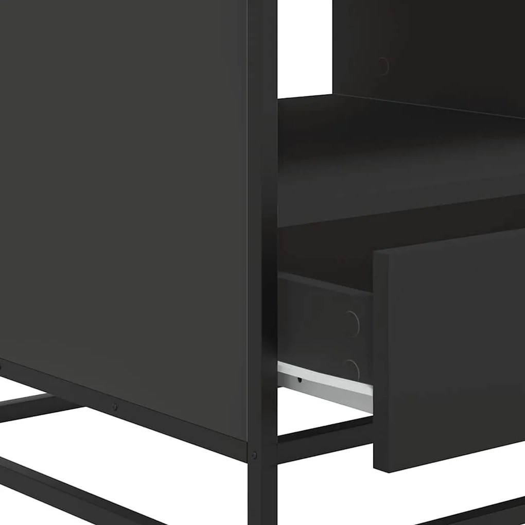 Mesa de centro 100x50x45 cm derivados de madeira/metal preto