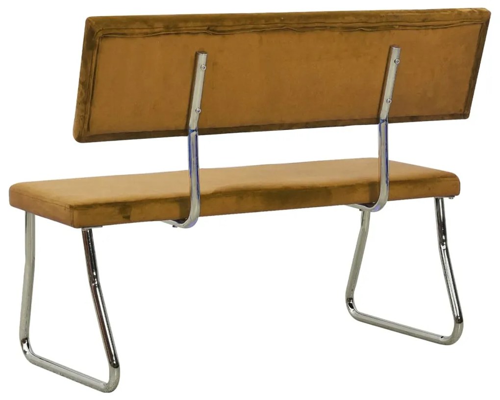 Banco 110 cm veludo castanho
