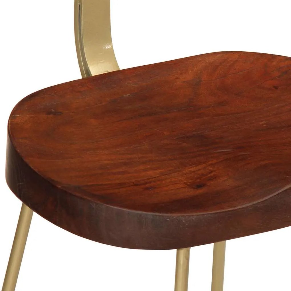 Bancos de bar 2 pcs 49x43x88 cm madeira de mangueira maciça