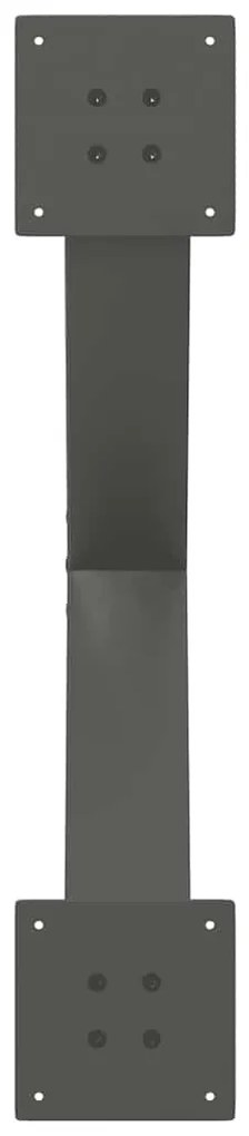 Pés para mesa de centro em formato de X, 2 peças, antracite, 70x (42-4