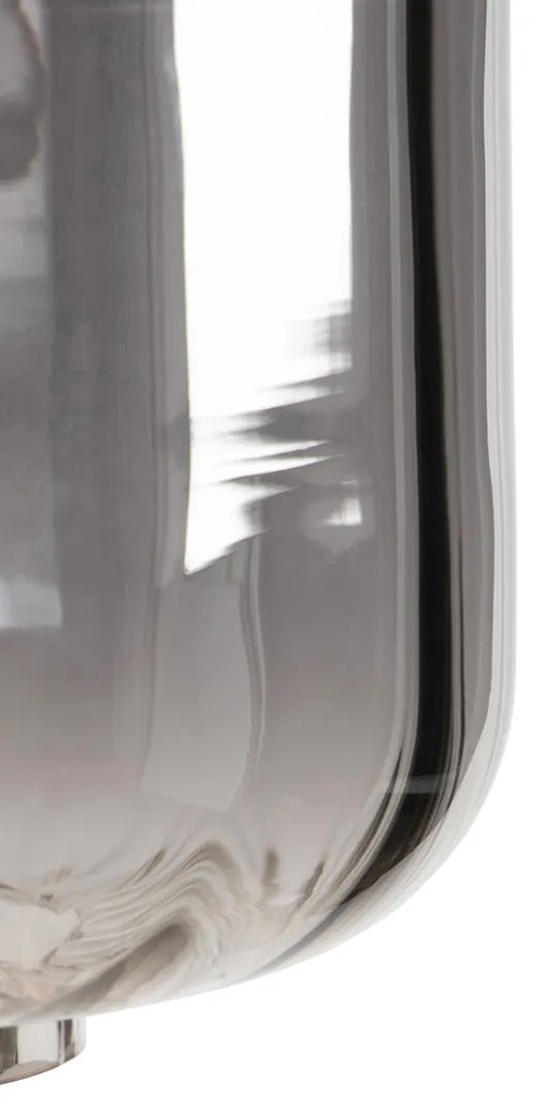 Candeeiro de pé inteligente preto com vidro fumado incl. WiFi ST64 - Qara Down