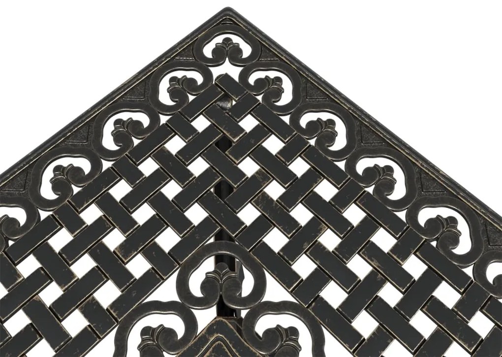 Mesa de jardim 80x80x75 cm alumínio fundido bronze