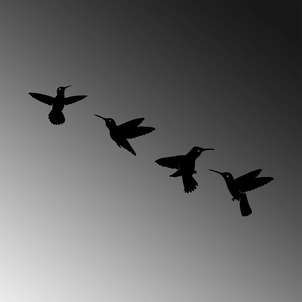 Acessório Decorativo de Parede Birds – Preto – 13 x 20 cm, 14 x 20 cm,