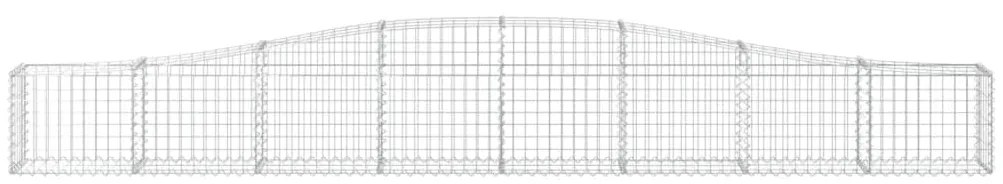 Cestos gabião arqueados 8 pcs 400x30x40/60 cm ferro galvanizado